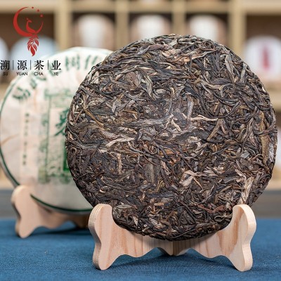 易武 传世绿印 普洱生茶饼357g云南古树七子饼茶厂家直销茶叶批发图2