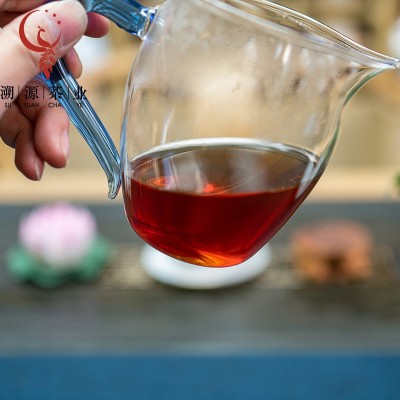 班章龙饼 357g茶饼 崇源堂普洱熟茶云南古树陈年熟普七子饼茶批发