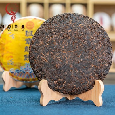 班章龙饼 357g茶饼 崇源堂普洱熟茶云南古树陈年熟普七子饼茶批发图3