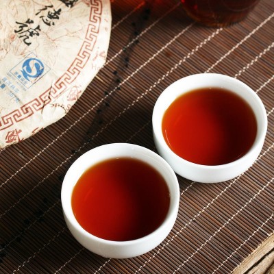 十年老茶普洱茶熟茶云南普洱老班章普洱茶饼357茶叶批发普 洱熟普图2