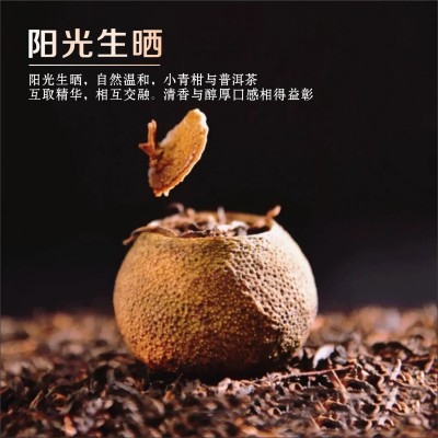 新会小青柑 散装熟普洱茶柑普茶新会熟茶叶陈皮小青柑批发送礼1份图4