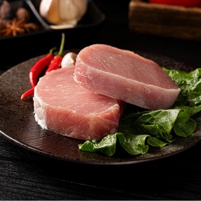 云南厂家供应新鲜散养土猪瘦肉大排烧烤油炸猪里脊片批发里脊肉片25千克图2