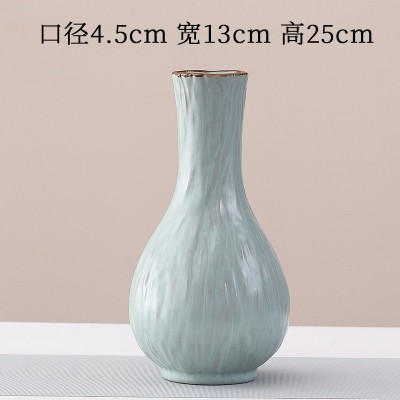 汝窑花瓶陶瓷花器水培水养复古摆件简约客厅水养插花民宿书房家居图2