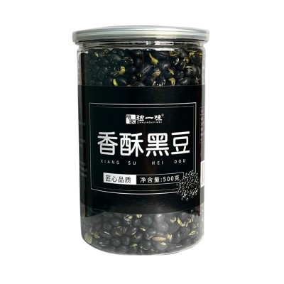 香酥黑豆500g罐盐炒香酥绿心大粒黑豆开罐即食下酒菜休闲零食图5
