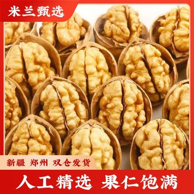 阿克苏185纸皮生核桃新疆产地直发即食解馋坚果零食手剥核桃批代图4
