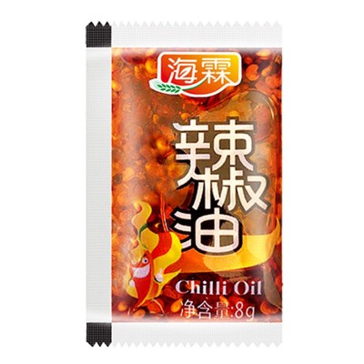 海霖外卖辣椒油包8g*1000袋饺子凉皮酸辣粉蘸料可制LOGO图案图2