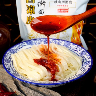 华祥陕西特产凉皮岐山擀面皮方便速食食品每袋300g厂家直销批发图2