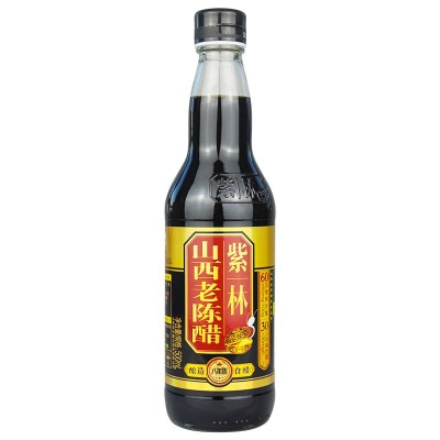 紫林山西老陈醋6.5度酸500ml玻璃瓶装家用酿造食醋标准19777特产图5