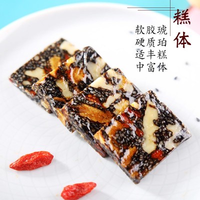 【500g】山东手工阿胶糕黑芝麻核桃仁气血即食阿胶固元糕膏即食图3