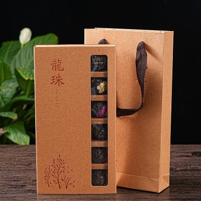 批发云南普洱茶生茶龙珠玫瑰百合牡丹茉莉菊花茶龙珠礼盒装144克图2