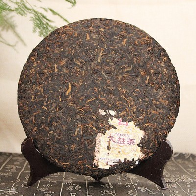大益普洱茶熟茶甜润2201批357g 云南勐海七子饼茶叶图3