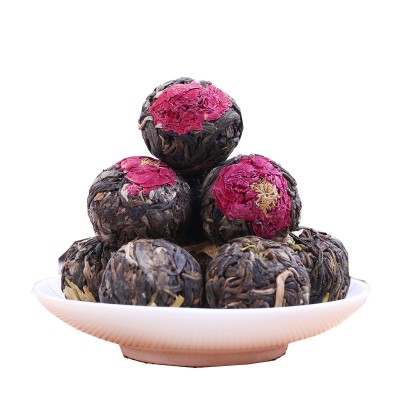 龙珠普洱茶龙珠调味花茶重瓣玫瑰白菊黄菊牡丹茉莉花茶沱批发图5
