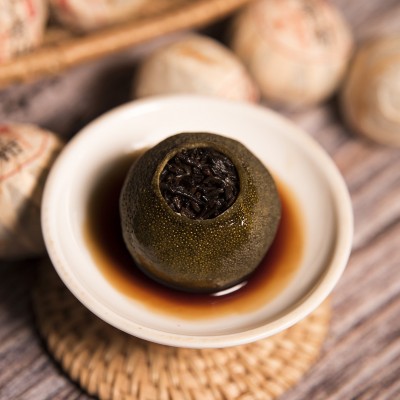 新会小青柑批发陈皮普洱茶勐海金芽熟茶叶生晒小柑橘桔茶散装送礼图4