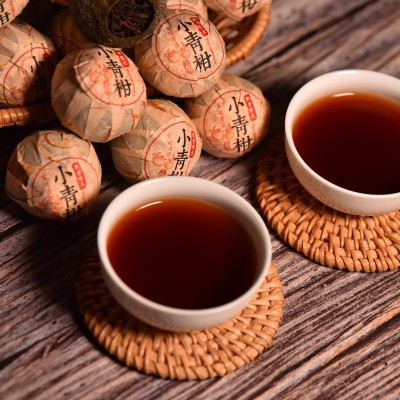 新会小青柑批发陈皮普洱茶勐海金芽熟茶叶生晒小柑橘桔茶散装送礼图3