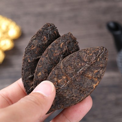 批发 云南普洱茶叶 勐海熟茶 大树金叶子 500g散装陈年黄金叶图2