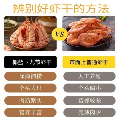 九节虾干特大干虾斑节对虾250g一包烤虾干即食孕妇零食海鲜干货图2