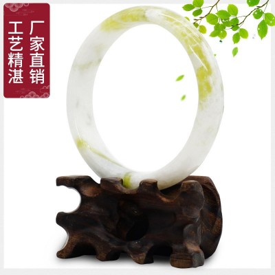 现货直供蓝田玉手镯女士典雅淡绿色手环批发细腻通透蓝田玉手链图3