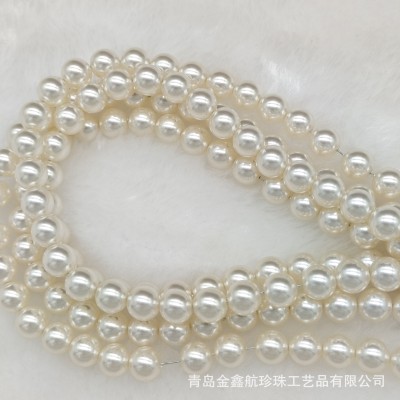 厂家供应水晶玻璃全孔珍珠 650色正圆玻璃仿珍珠手链项链DIY配件图4