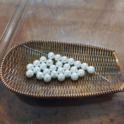 高亮全孔玻璃仿珍珠 直孔玻璃圆珠饰品配件手链项链配件DIY配件图2
