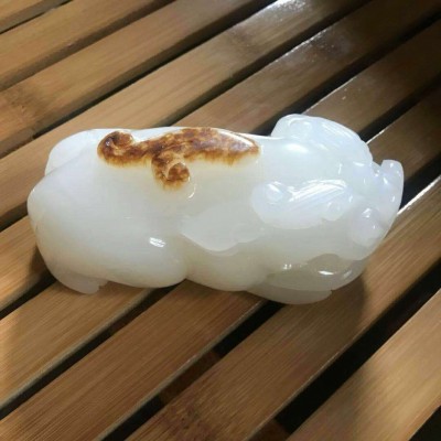 南阳玉器阿富汗玉貔貅手把件热销雕刻工艺品摆件玉石貔貅厂家批发图3