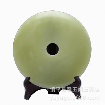 天然阿富汗玉石平安扣摆件玉扣怀古玉器玉璧家居玄关装饰摆设礼品图5