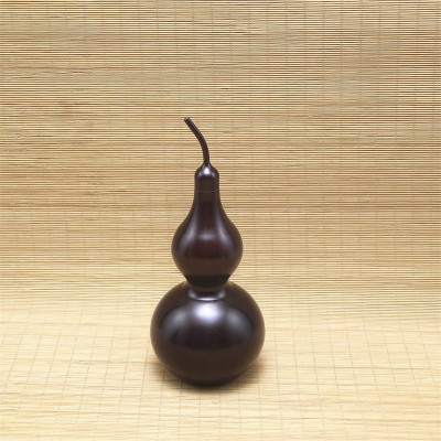 铜葫芦摆件 黄铜葫芦挂件紫铜色八卦书房办公室黄铜工艺品送礼图3