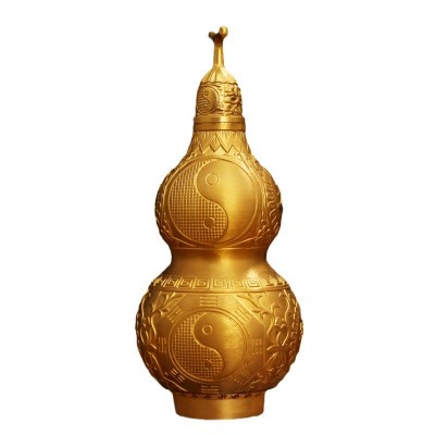 工厂直发黄铜可开盖葫芦开口铜葫芦全铜葫芦客厅玄关办公室铜摆件图5