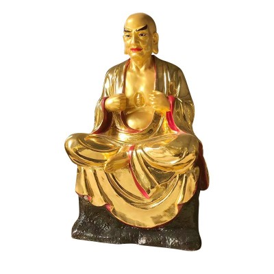 纯铜罗汉雕塑铸铜金色人物寺庙供奉神像座像黄铜厂家批发罗汉雕塑图4