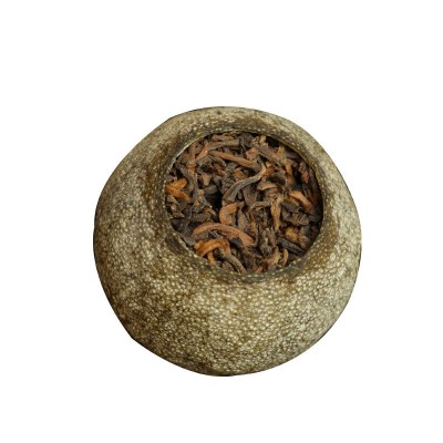 新会七月头采小青柑普洱茶 勐海金芽熟普柑普茶 清香陈皮橘普茶图4