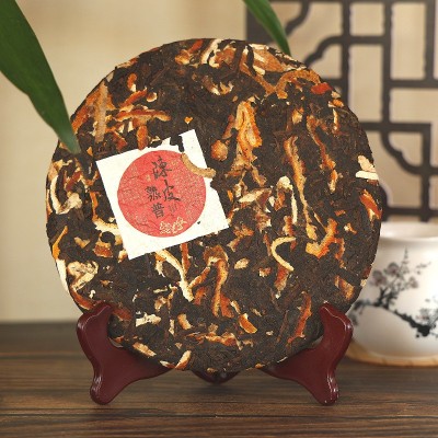 陈皮熟普洱茶桔皮普洱熟茶云南普洱茶熟茶茶饼工艺品茶叶厂家批发图3